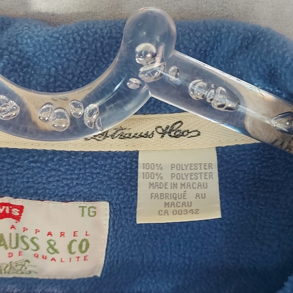 Levi Strauss Co. Blue Button Down Fleece Shirt Jacket Shacket, XL - Picture 6 of 9